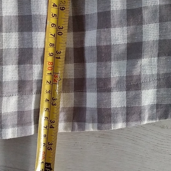 Ark & Co. Plaid‎ Shirt Dress tie waist midi classic - Picture 9 of 11